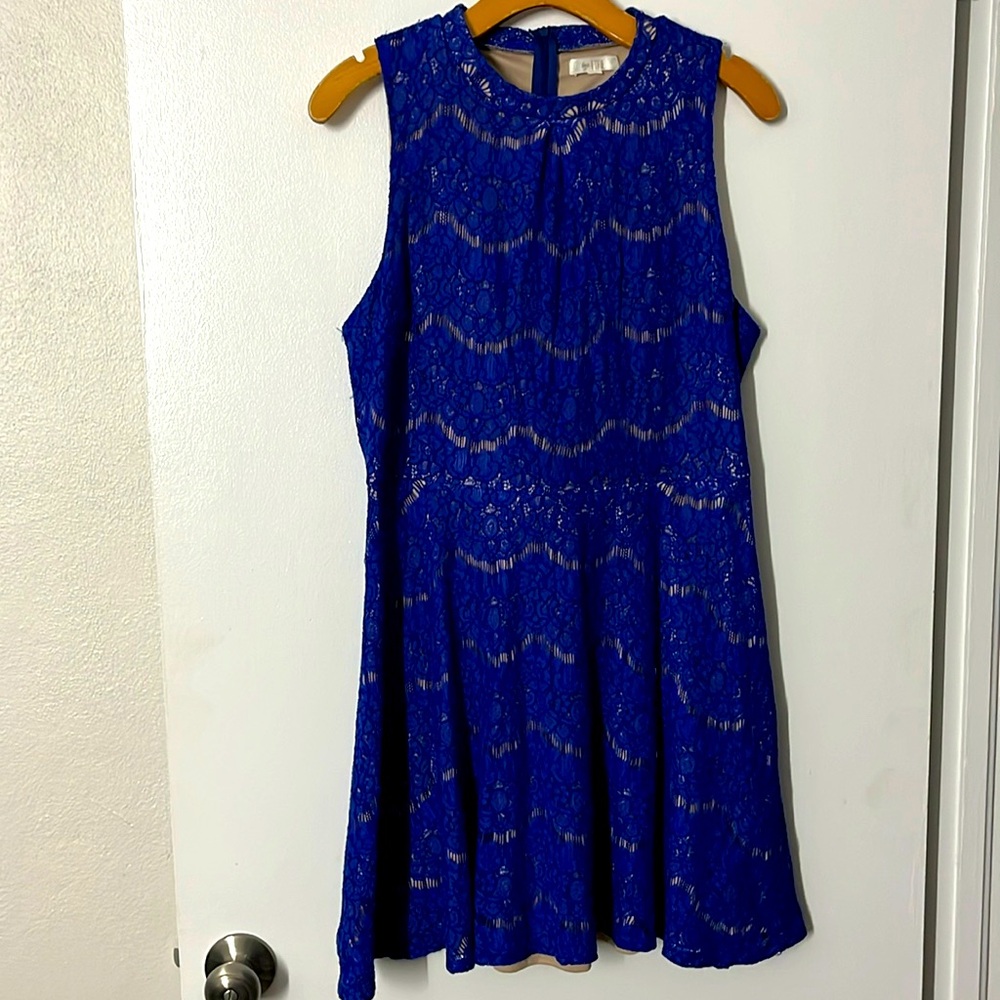 Bright Blue Lace Dress